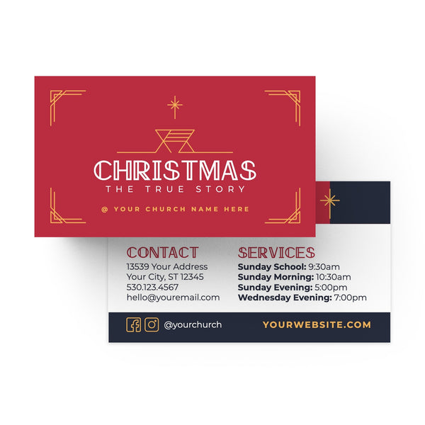 Christmas The True Story - Mini Invitation Card