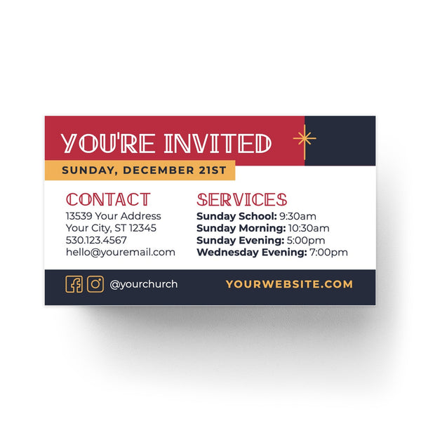 Christmas The True Story - Mini Invitation Card