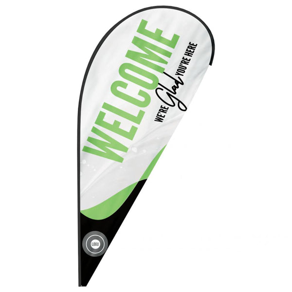 Wavy Lines - Teardrop Flag