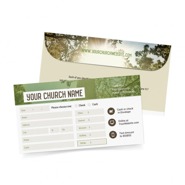 Cross Yearly Theme - Short Flap Offering Envelope