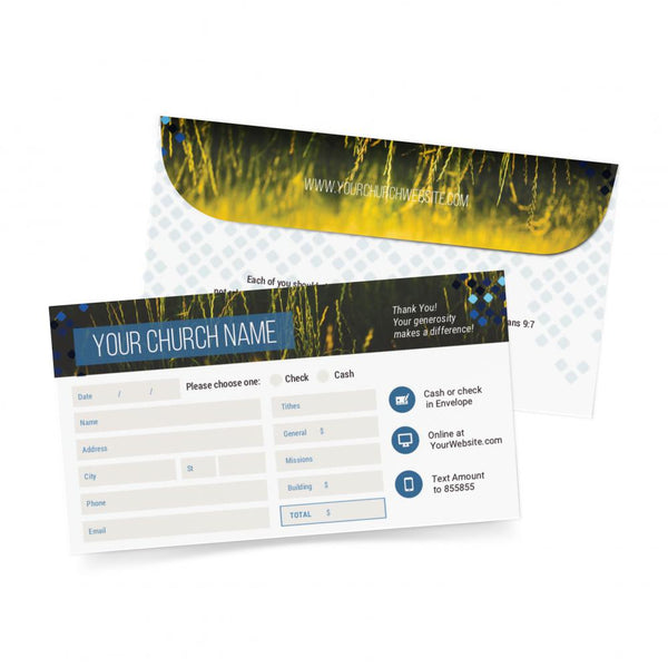 Pixels Yearly Theme - Short Flap Offering Envelope