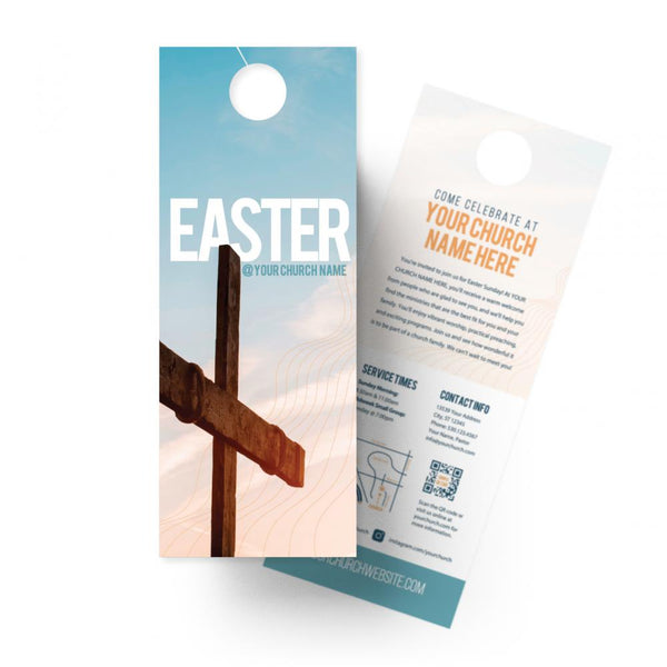 Easter Blue Cross - Door Hanger