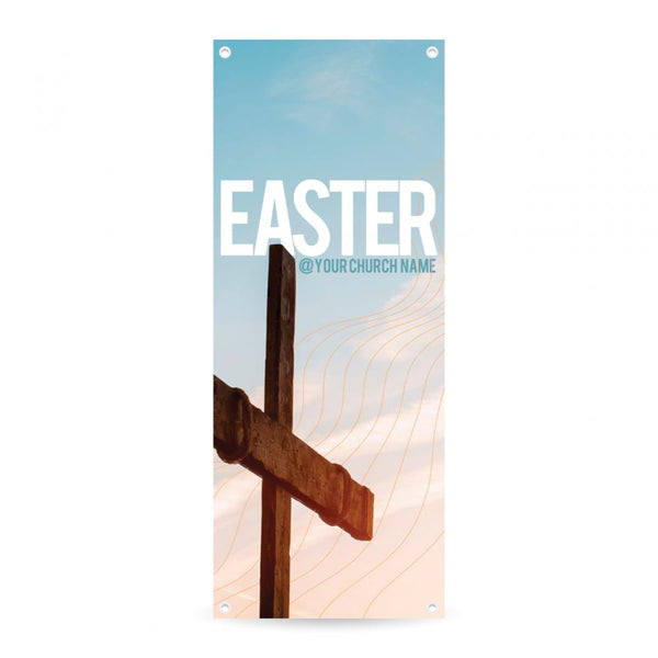 Easter Blue Cross - Vertical Banner