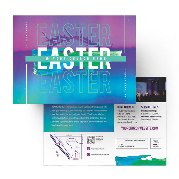 Easter Purple Gradient - Small EDDM Mailer
