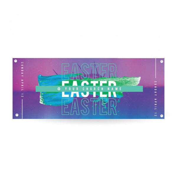 Easter Purple Gradient - Horizontal Banner