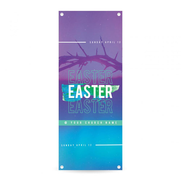 Easter Purple Gradient - Vertical Banner