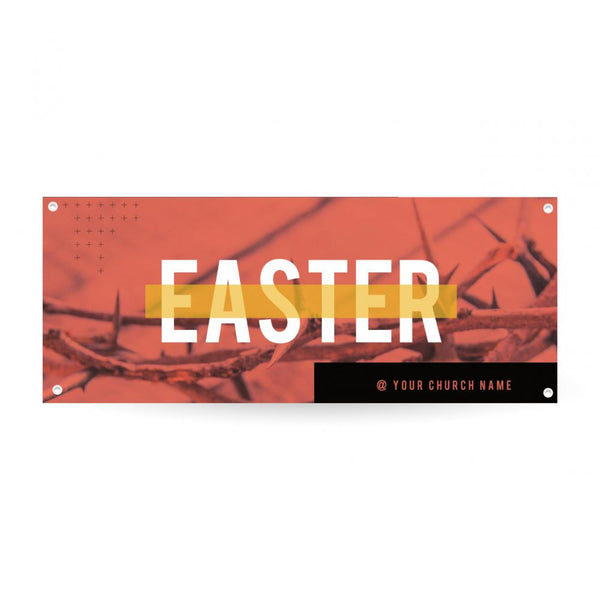 Orange Easter Crown - Horizontal Banner