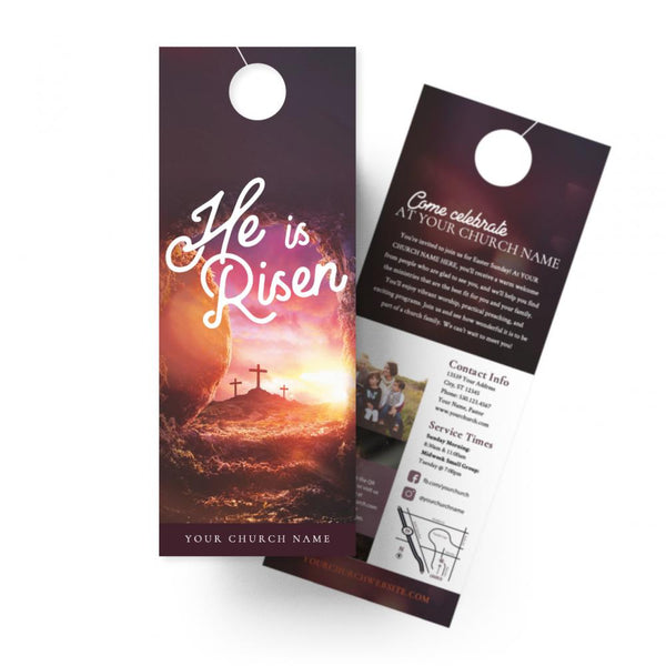 He Is Risen Tomb - Door Hanger