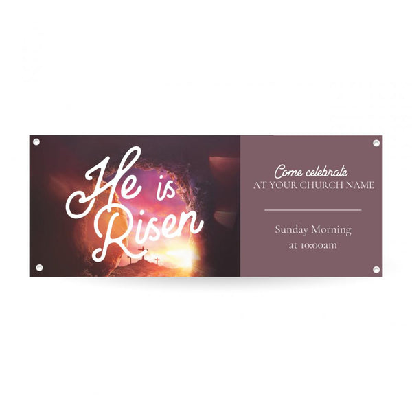He Is Risen Tomb - Horizontal Banner