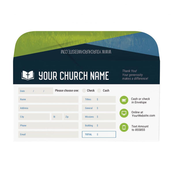 Modern Yearly Theme - Short Flap Offering Envelope