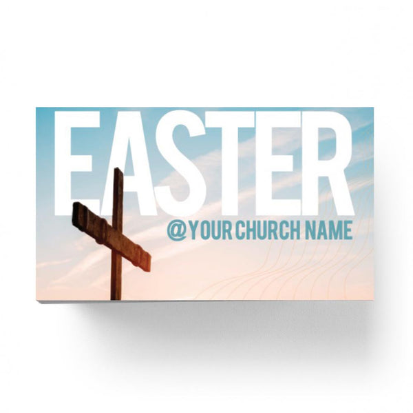 Easter Blue Cross - Mini Invitation Card