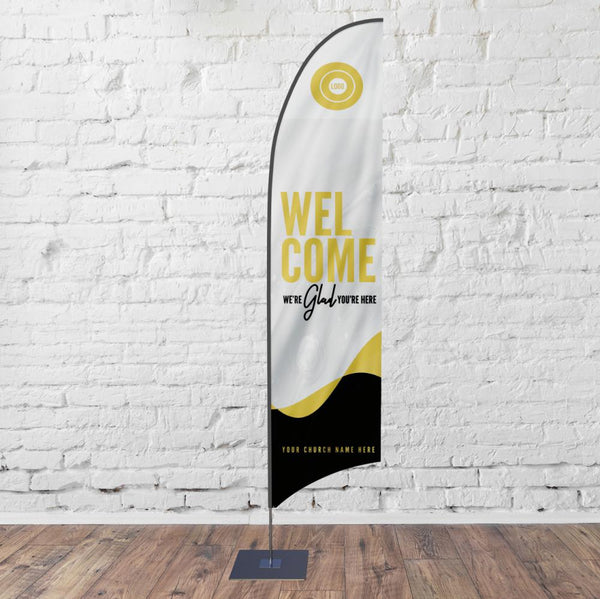 Wavy Lines - Feather Flag
