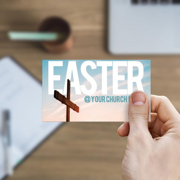 Easter Blue Cross - Mini Invitation Card