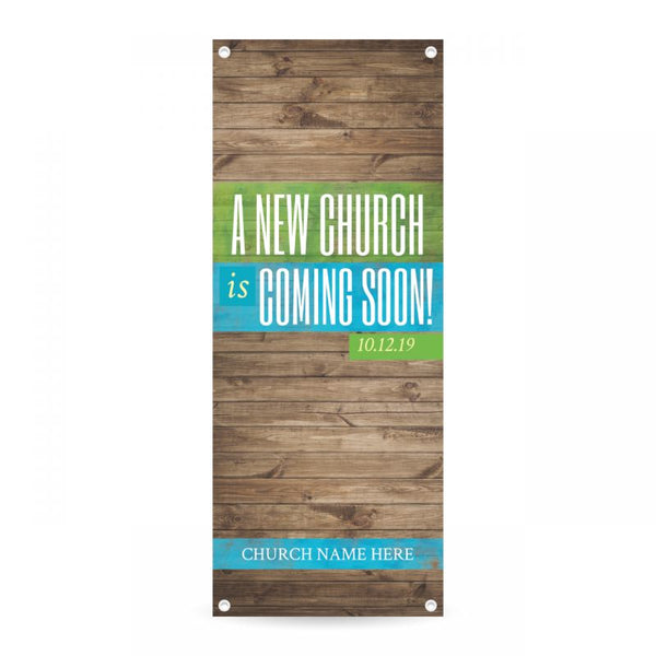 A New Church Coming Soon - Vertical Banner