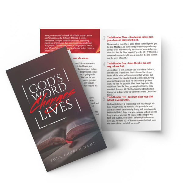 God's Word Changes Lives Red