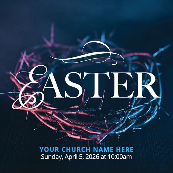 Blue Easter Crown - Social Media Graphic