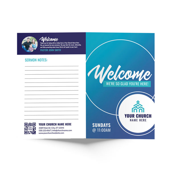 Soft Blue - Church Bulletin