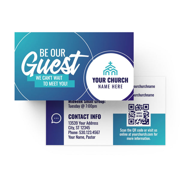Soft Blue - Mini Invitation Card