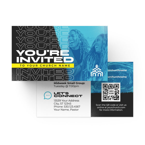 Halftone - Mini Invitation Card