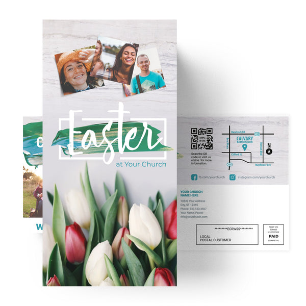 Easter Tulips and Paint - Large EDDM Mailer