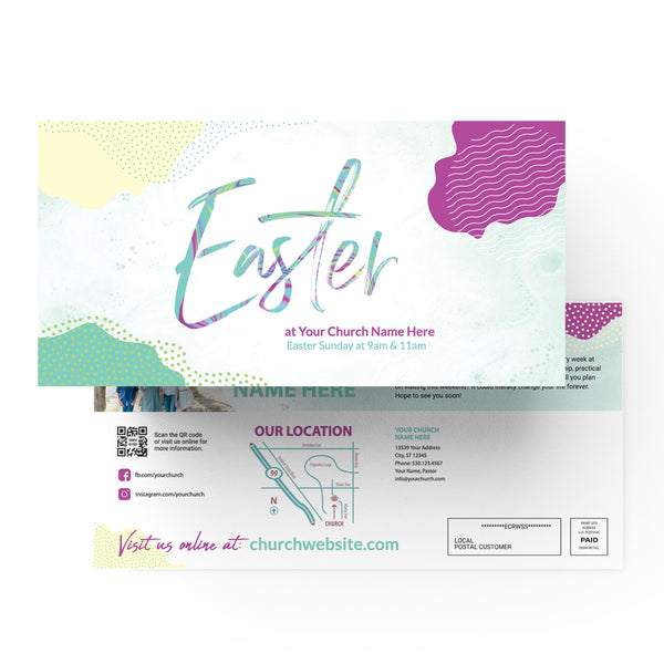 Easter Pastel Shapes - Large EDDM Mailer