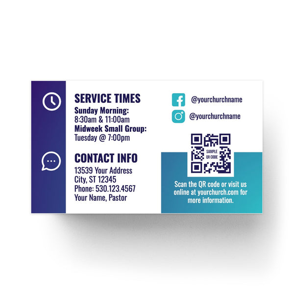 Soft Blue - Mini Invitation Card