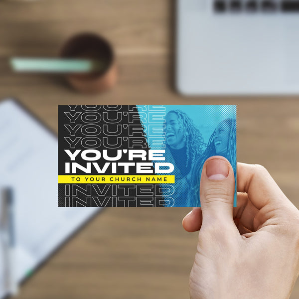 Halftone - Mini Invitation Card