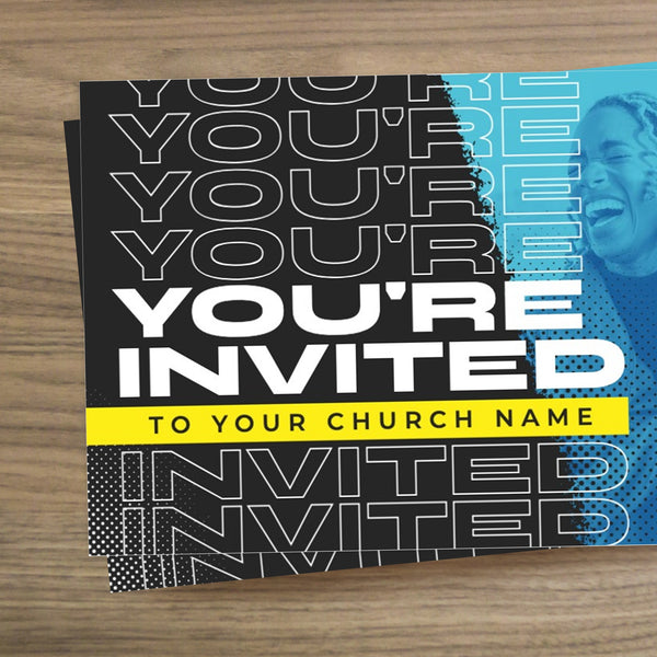 Halftone - Mini Invitation Card
