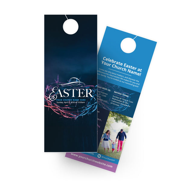 Blue Easter Crown - Door Hanger