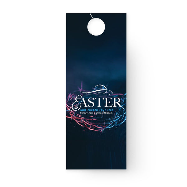 Blue Easter Crown - Door Hanger