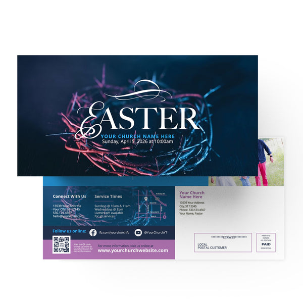 Blue Easter Crown - Large EDDM Mailer