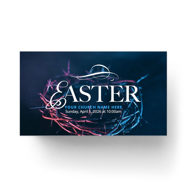 Blue Easter Crown - Mini Invitation Card