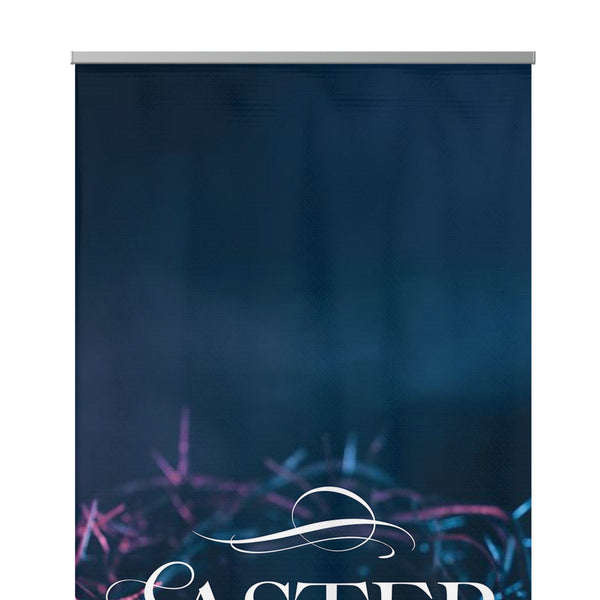 Blue Easter Crown - Retractable Banner