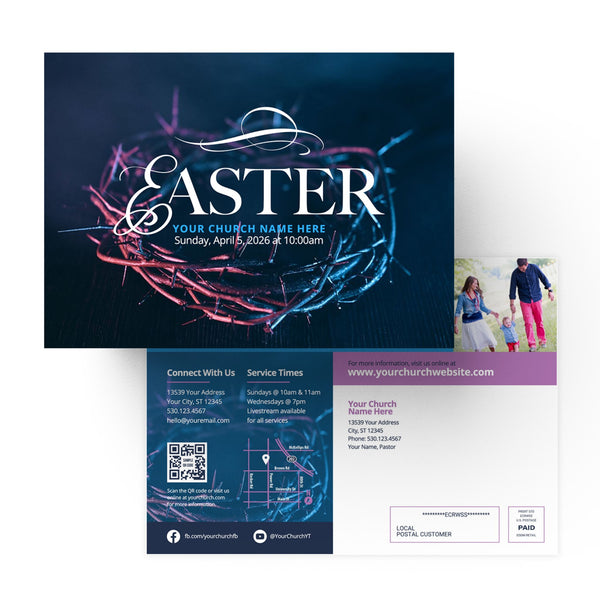 Blue Easter Crown - Small EDDM Mailer