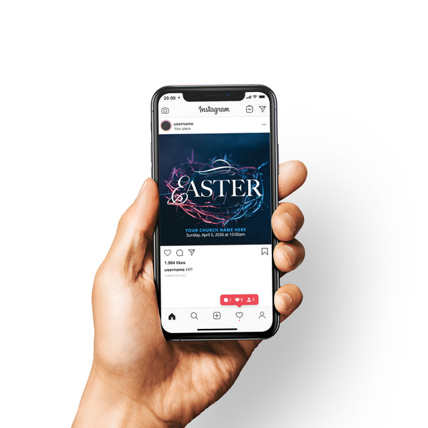 Blue Easter Crown - Social Media Graphic