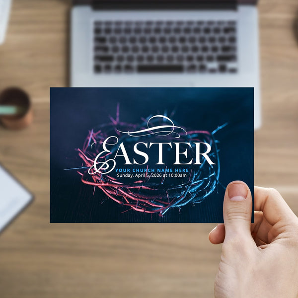 Blue Easter Crown - Standard Invitation Card