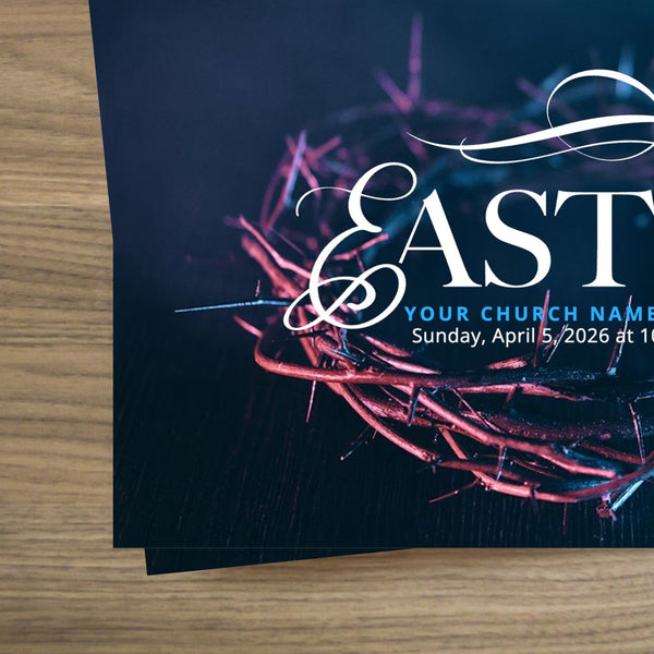 Blue Easter Crown - Standard Invitation Card