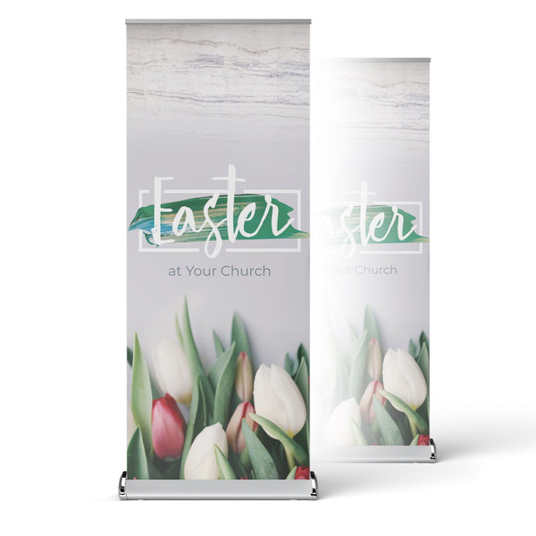Easter Tulips and Paint - Retractable Banner