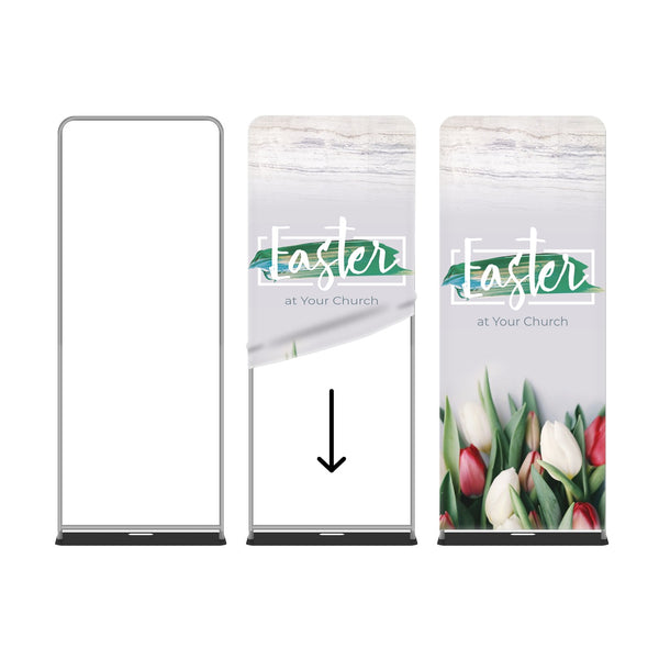 Easter Tulips and Paint - Fabric Sleeve Banner