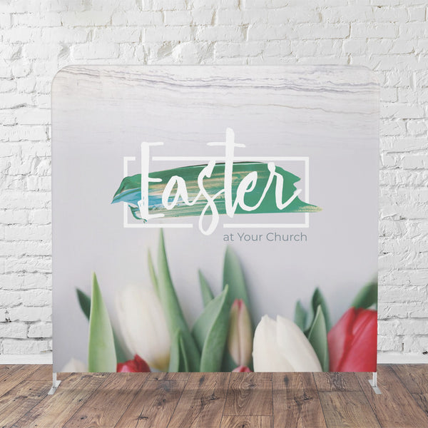 Easter Tulips and Paint - Large Fabric Sleeve Display