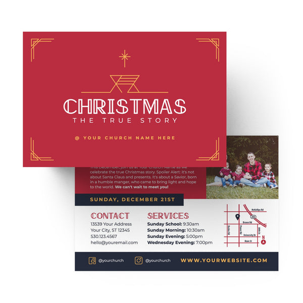 Christmas The True Story - Standard Invitation Card