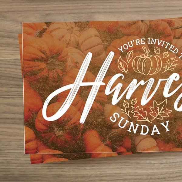 Harvest Sunday - Mini Invitation Card