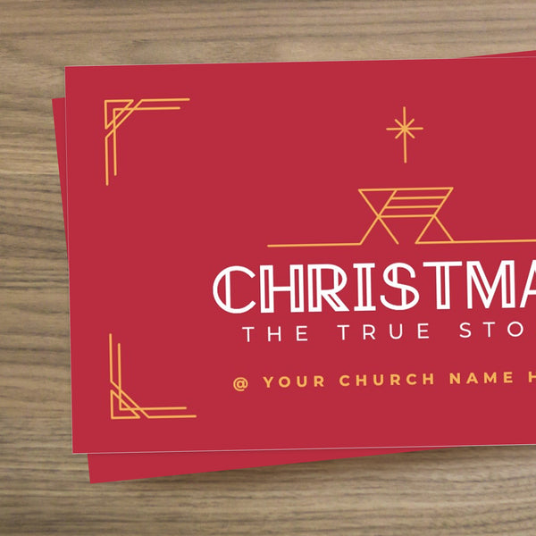 Christmas The True Story - Mini Invitation Card