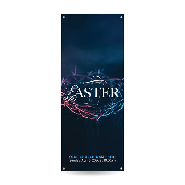 Blue Easter Crown - Vertical Banner