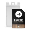 Dark Black Wood - Sidewalk Sign