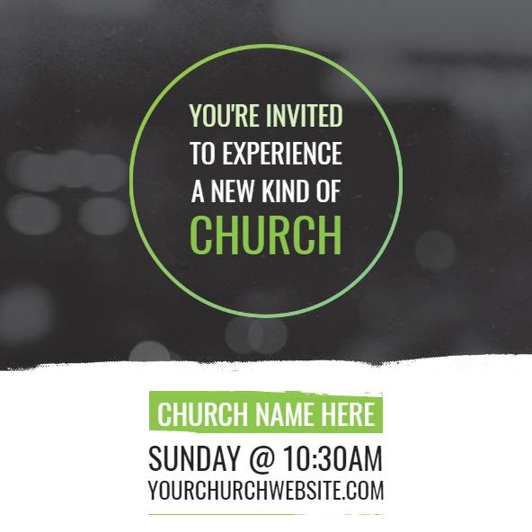 New Kind of Church Green Circle - Social Media Graphic