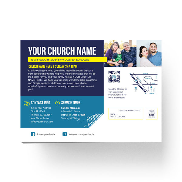 Come Visit This Sunday - Small EDDM Mailer