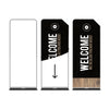 Dark Black Wood - Fabric Sleeve Banner