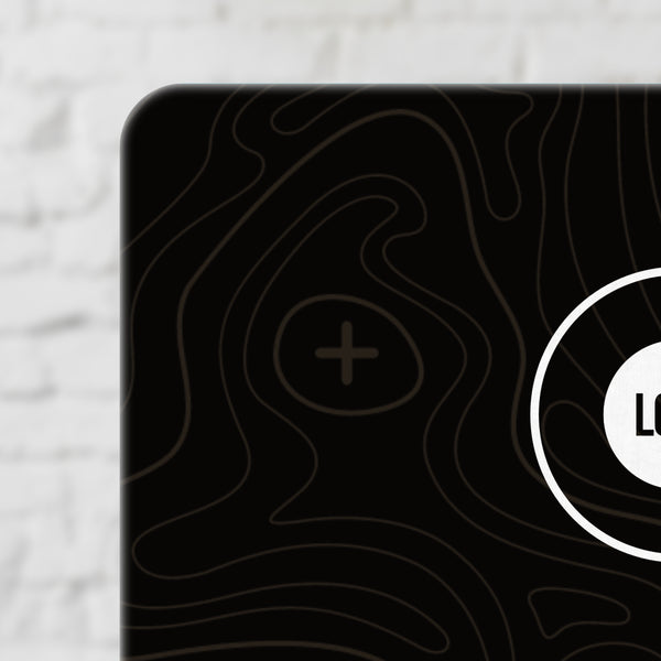 Dark Black Wood - Fabric Sleeve Banner