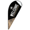 Dark Black Wood - Teardrop Flag